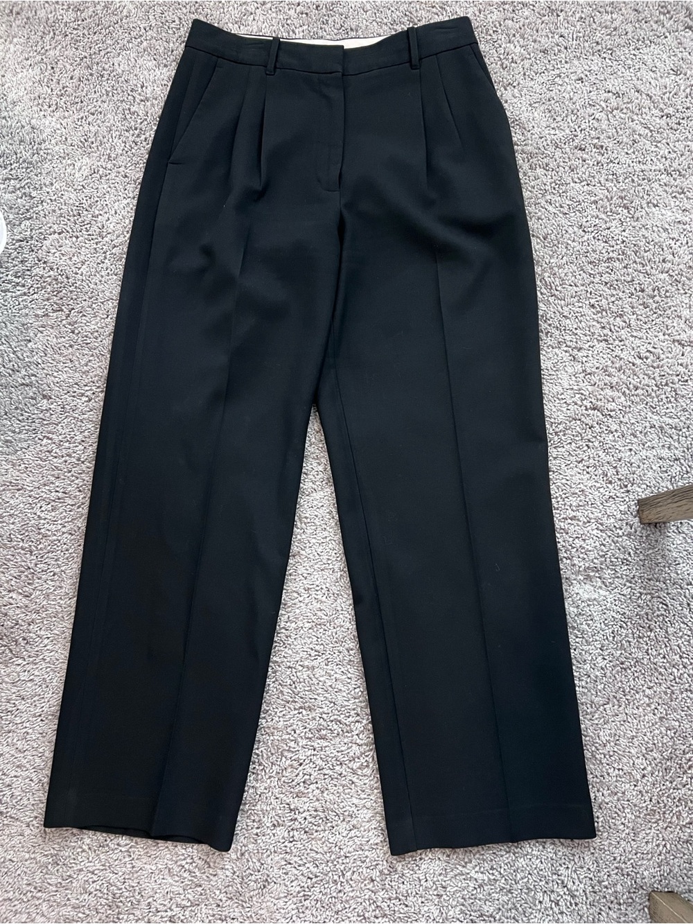 Aritzia Black Tailored Wide-Leg Trousers